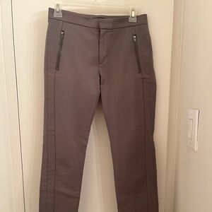 Gray pants with zip pockets
